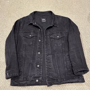 Zara denim jacket, with slight stretch material. Very comfortable